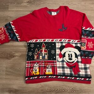 Disney Red Holiday Sweater with Mickey and Friends